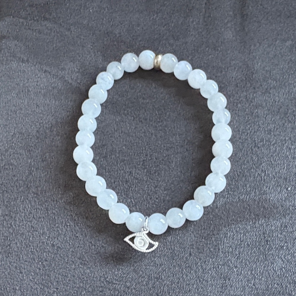 Gemlet Silver Evil Eye Beaded Bracelet